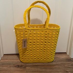 Soludos tote/beach bag in canary yellow. Brand new.